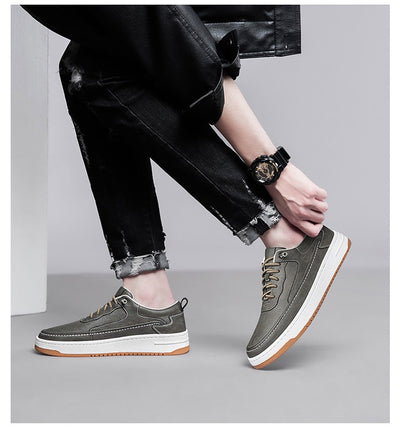 Zapatos Casuales de Cuero Genuino con Suela Gruesa - Diseño Retro Artesanal - Image 8
