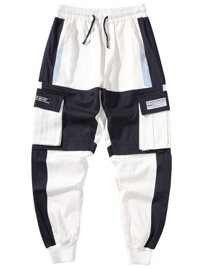 Pantalones Hip Hop con Cordón y Costuras Contrastantes para Niños - Image 17