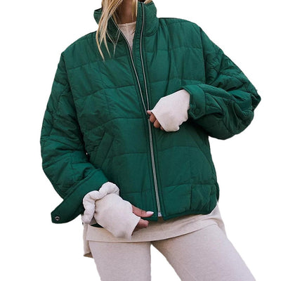 Chaqueta Acolchada Ligera con Cierre de Compresión en Algodón - Image 6