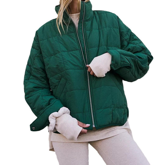 Chaqueta Acolchada Ligera con Cierre de Compresión en Algodón - Image 6