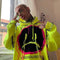 Suéter Hoodie Folgado Bordado Manga Longa Artesanal