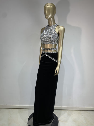 Vestido de Noche Brillante con Cristales Rhinestone para Mujer - Image 18