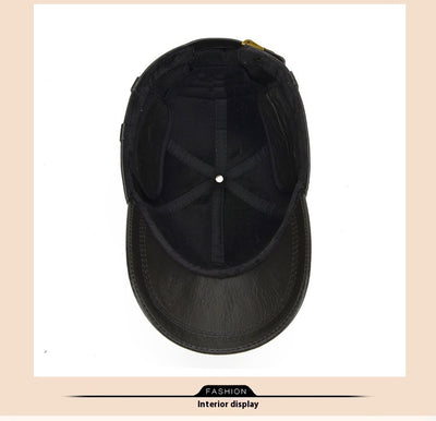 Gorro de Cuero para Hombre con Protección Auditiva - Invierno Acolchado - Image 27