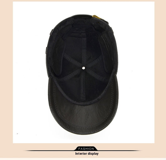 Gorro de Cuero para Hombre con Protección Auditiva - Invierno Acolchado - Image 27