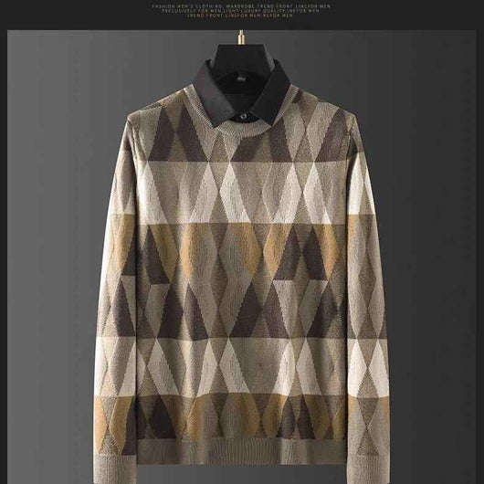 Camisa Térmica Hombre Diseño Geométrico Bicolor con Efecto Dos Piezas - Image 3