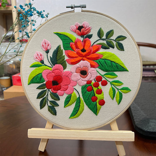 Kit de Costura para Cuadro Tridimensional con Flores Artesanales - Image 6