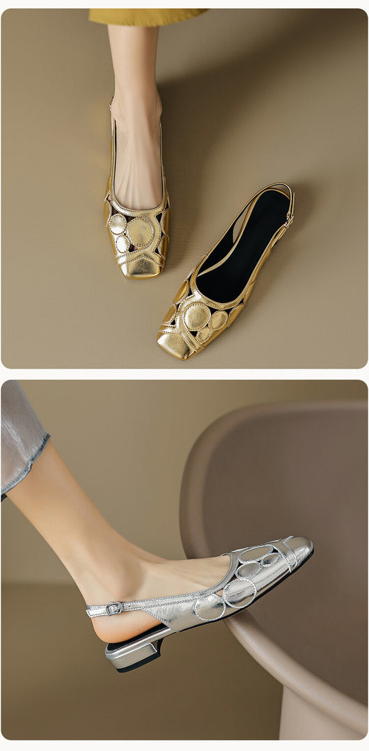 Sandalias Elegantes de Verano con Punta Cuadrada y Tacón Bajo - Image 12