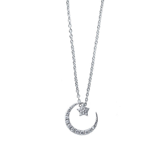 Collar de Plata Esterlina Estrella y Luna para Mujer - Image 9