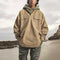 Camisa de Lona Estilo Street Otoño-Invierno Unisex de Manga Larga