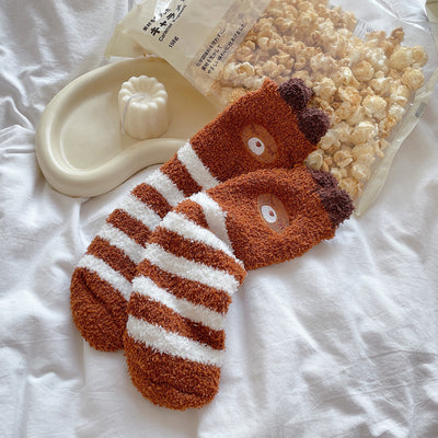 Calcetines Térmicos Japoneses de Tubo Medio con Forro de Coral Fleece para Invierno - Image 32