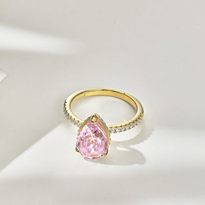 Anillo de Circón Gota de Hielo Plateado para Mujer - Image 15