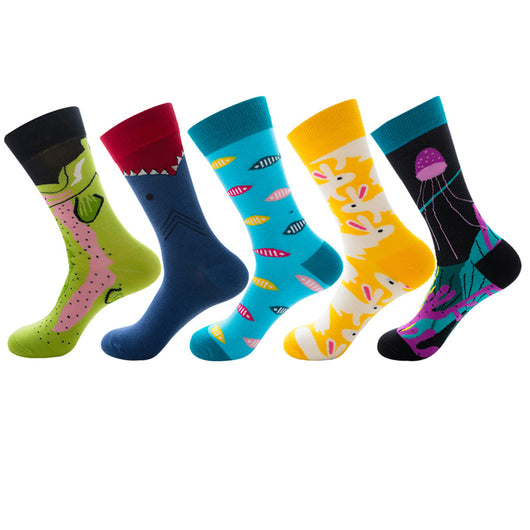 Calcetines Jacquard de Moda Unisex con Diseño Animal - Image 43