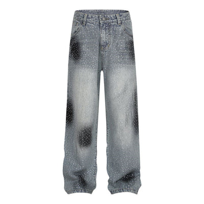 Pantalones Jeans Rectos Anchos con Detalles de Strass - Diseño Casual Moderno - Image 21