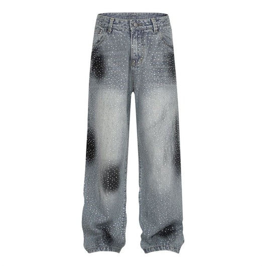 Pantalones Jeans Rectos Anchos con Detalles de Strass - Diseño Casual Moderno - Image 21