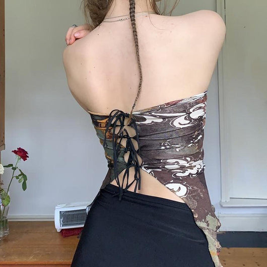 Top Asimétrico Sexy con Tirantes Ajustables y Espalda Descubierta - Image 12