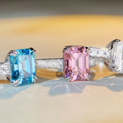 Anillo de Diamante Corte Pagoda para Novia - Image 10