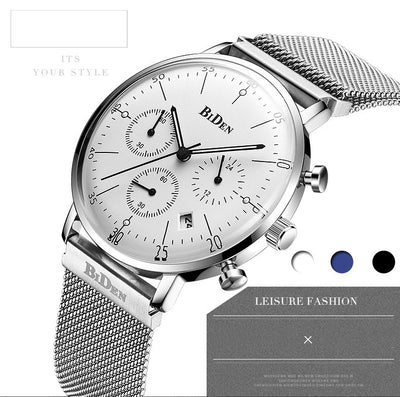 Reloj Elegante de Malla Ultrafina con Tres Esferas - Diseño Minimalista - Image 6
