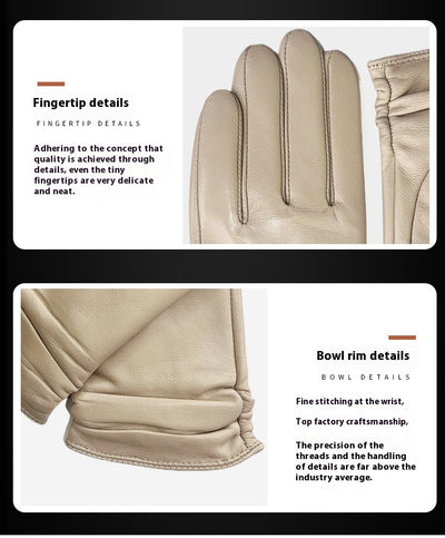 Guantes de Piel de Oveja para Mujer con Pantalla Táctil - Image 18