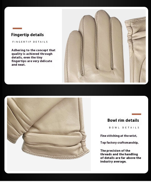 Guantes de Piel de Oveja para Mujer con Pantalla Táctil - Image 18