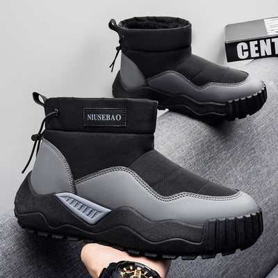 Botas Casuales de Algodón Cálidas para Hombre - Botines Estilo Mid-Top - Image 3
