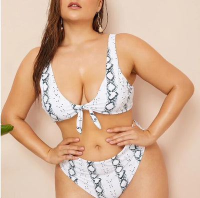 Traje de Baño Talla Grande con Nudo Cintura Alta Sensual - Image 8