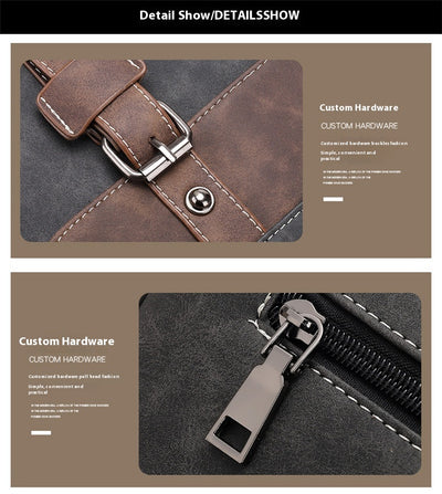 Bolso Bandolera de Cuero PU Retro para Hombre - Estilo Casual Trendy - Image 23