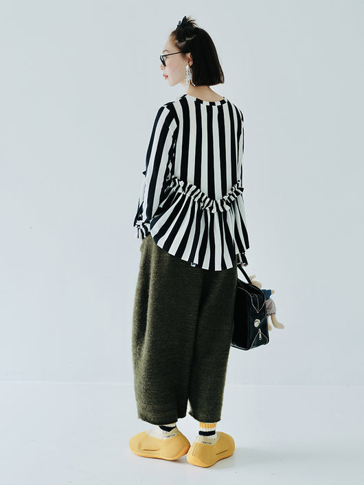 Pantalones Anchos en Negro y Verde para Abrigo y Confort - Image 9