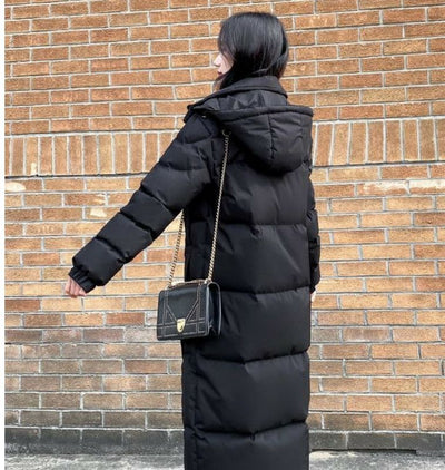 Abrigo Acolchado Suelto Talla Grande para Mujer – Algodón Cálido a la Rodilla - Image 8