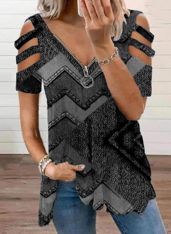 Blusa Casual para Mujer con Hombros Descubiertos y Cuello en V