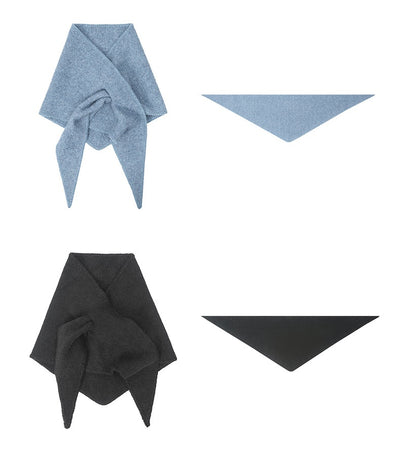 Chal Triangular de Lana Tejida con Broche Floral para Otoño e Invierno - Image 21