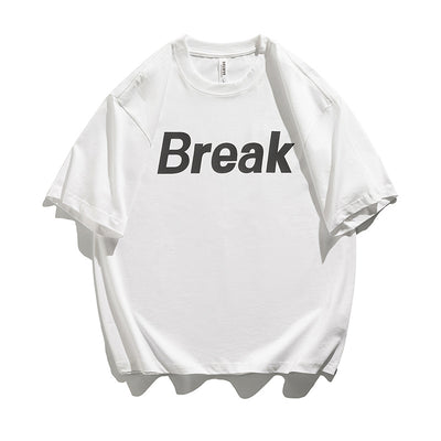 Camiseta Vintage Suelta de Verano con Estampado de Letras para Hombre - Image 7
