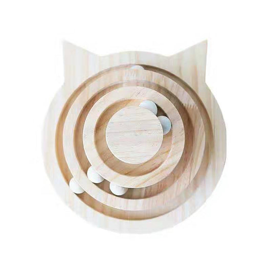 Juguete Interactivo de Tres Niveles para Gatos con Bolas de Madera - Image 6