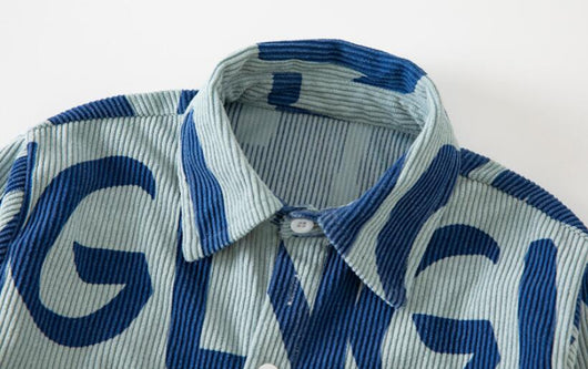 Camisa Infantil de Pana con Letras - Diseño Simple y Moderno - Image 5