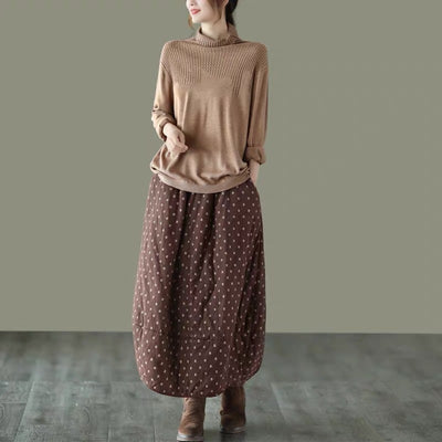 Falda Elástica Estampada Talla Grande para Mujer - Image 9