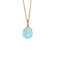 Women's Metal Natural Stone Cross Necklace Turquoise Azul