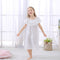 Vestido Blanco de Algodón para Niña con Bordado Computarizado