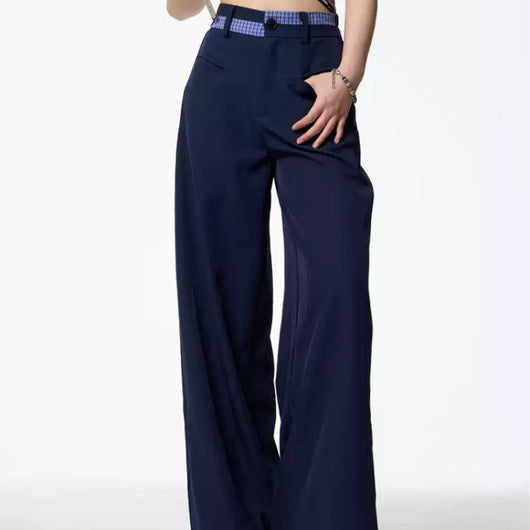 Pantalón Ancho Drapeado Vintage Arrugado para Mujer - Image 3