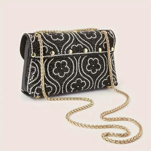 Bolso de Noche Elegante con Incrustaciones de Diamantes para Eventos - Image 11