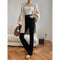 Pantalones Jeans Acampanados Talle Alto Ajustado para Mujer