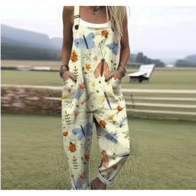 Pantalón Casual de Tiro Alto con Tirantes y Estampado Digital - Image 23