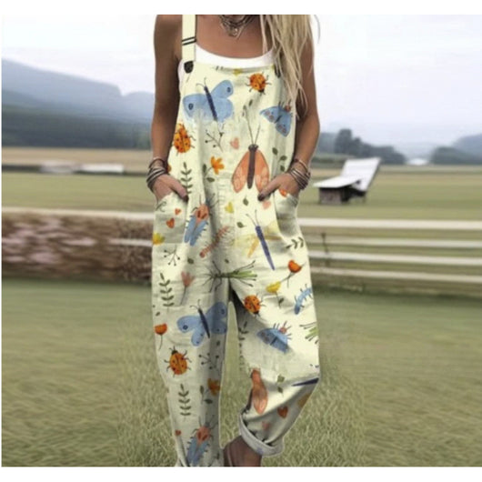 Pantalón Casual de Tiro Alto con Tirantes y Estampado Digital - Image 23