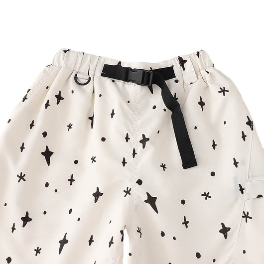 Shorts Sueltos A-línea con Estrellas Blancas y Negras - Image 6