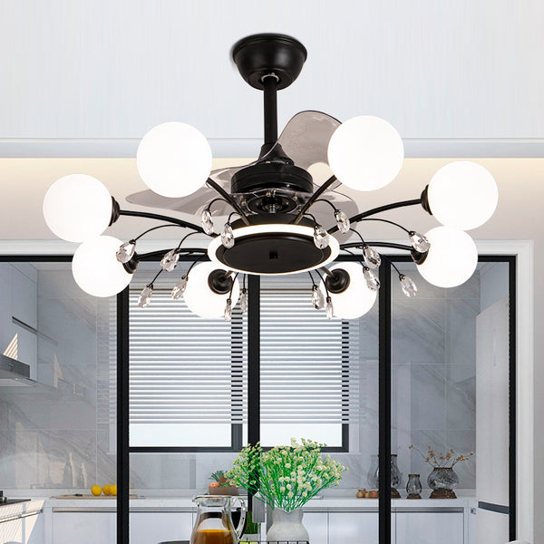 Lámpara Chandelier Ventilador de Techo Moderno para Sala