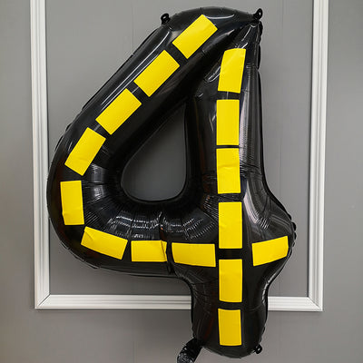 Globo Gigante Números 40 Pulgadas Negro y Amarillo con Puntos - Image 10