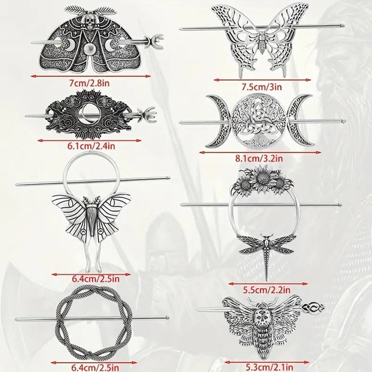 Broches Vikingos para Mujer de Aleación | Diseños de Animal, Luna y Nube - Image 21