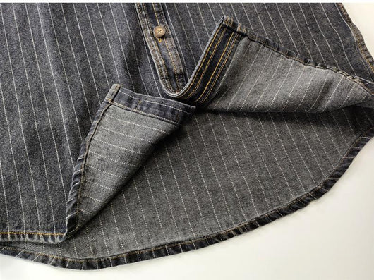 Camisa Denim Vintage Lavada para Hombre - Estilo Casual Americano - Image 16