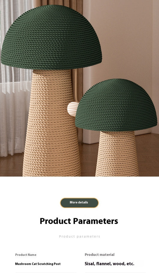 Rascador de Sisal Tipo Hongo para Gatos - Tabla Resistente sin Pelusa - Image 13