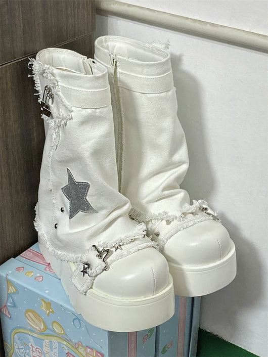 Botas de Lona Gruesa con Suela Reforzada para Mujer - Image 5