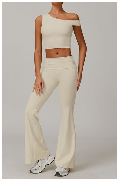 Pantalones Yoga Cintura Alta Plegables para Mujer - Image 35