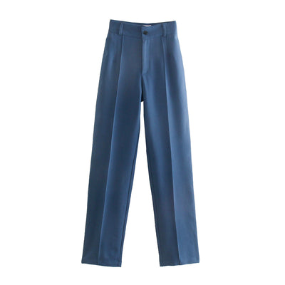Pantalón Casual de Cintura Alta Ajustado en Colores Lisos - Image 32